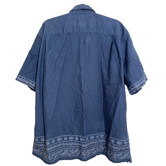 Abercrombie & Fitch Navy Blue Short Sleeved Button Up Shirt, Size XL - Picture 2 of 3